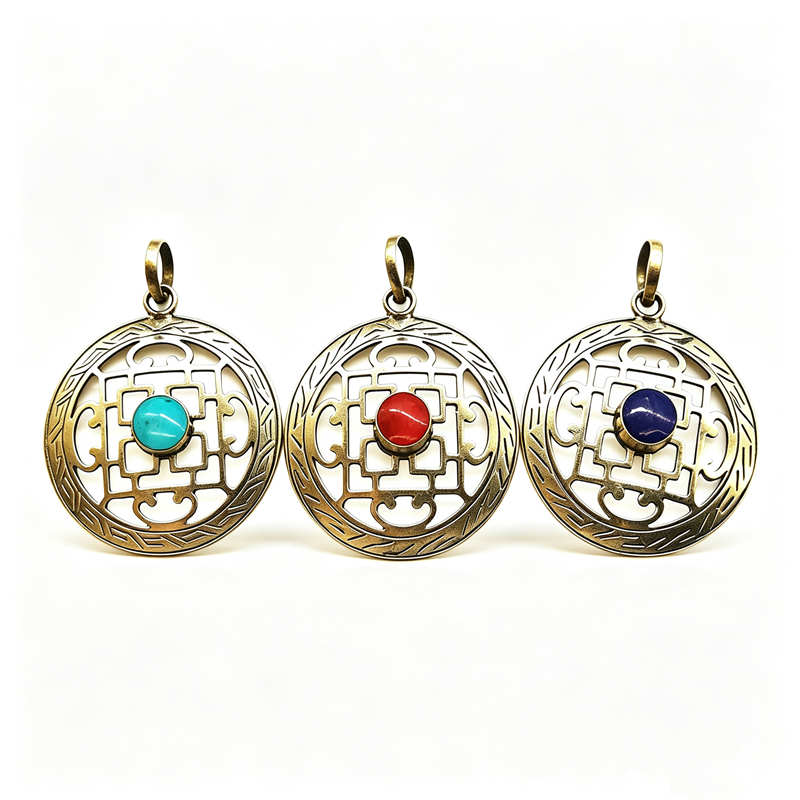 Ethnic Fashion Com - Tibetan Jewelry Mandala Holly City Amulet