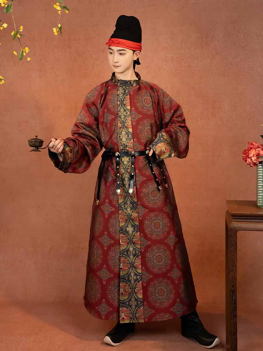 Ethnic Gown - Men Vintage Tang Dynasty Hanfu Robe