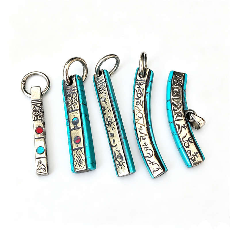 Tibetan Mantras Amulet Charms  - огляд і ціна Ethnic Fashion Com