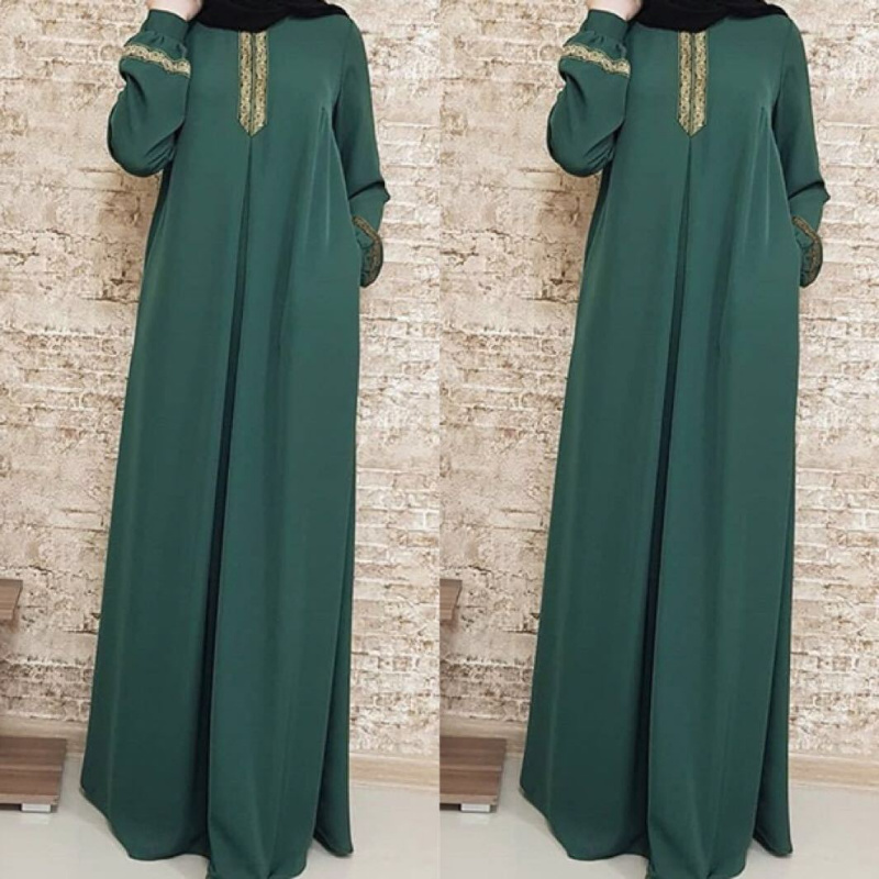 Muslim Ethnic Style Print Abay - огляд і ціна Ethnic Gown