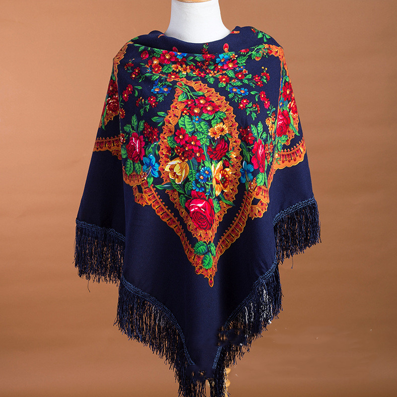 135*135cm Russian Scarf Ethnic - огляд і ціна Winter Ethnic Fashion For Women