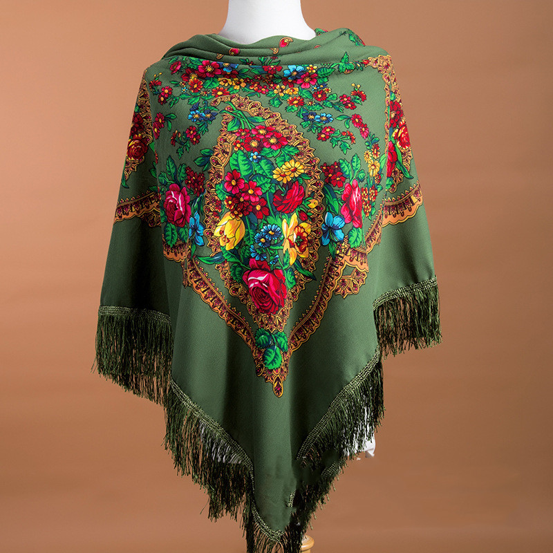 135*135cm Russian Scarf Ethnic - огляд і ціна Winter Ethnic Fashion For Women