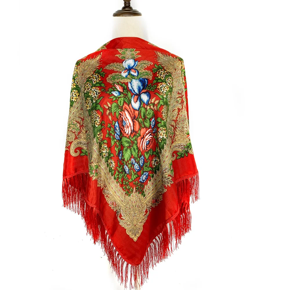 130*130cm Ethnic Style Russian - огляд і ціна Winter Ethnic Fashion For Women