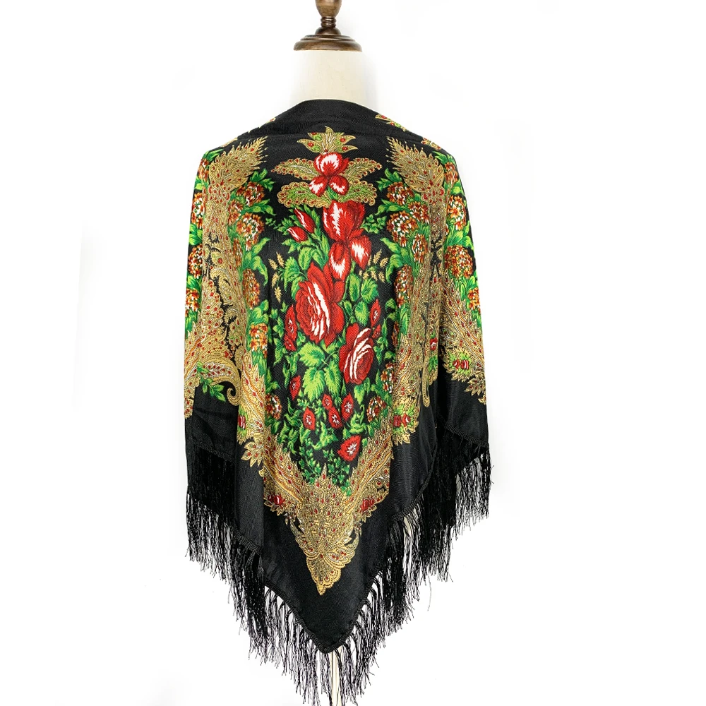 130*130cm Ethnic Style Russian - огляд і ціна Winter Ethnic Fashion For Women